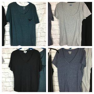Lot of 4 Old Navy Basic Short Sleeve T-Shirts Size L